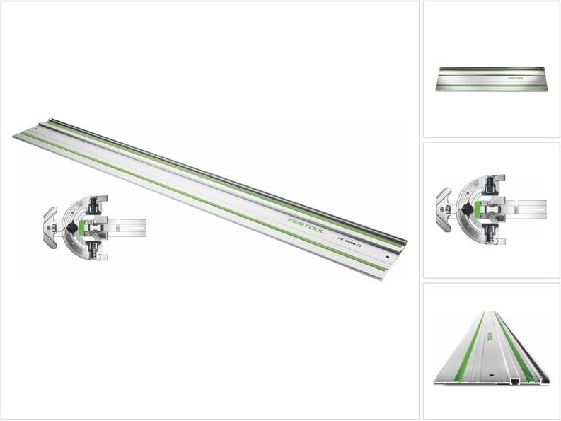 Fs-wa Winkelanschlag für Führungsschiene FS/2 60º Schnitt + fs 1400/2 Führungsschiene 1400 mm - Festool