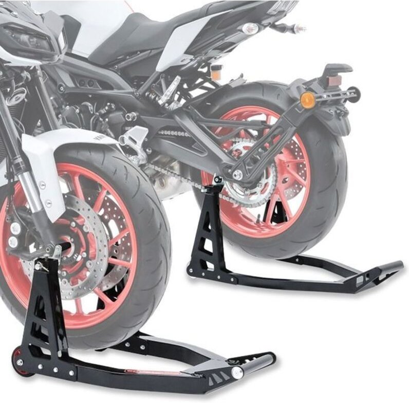 Vorderradmontageständer Superlight-V + Hinterradmontageständer Superlight Racing ConStands