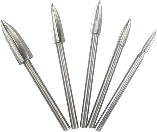 Lntyq Holzschnitzerei-Bohrer-Set, 5-teilig, Holzschnitzerei-Bohrer für Heimwerker, Schnitzen, Gravieren, Schleifen und B...