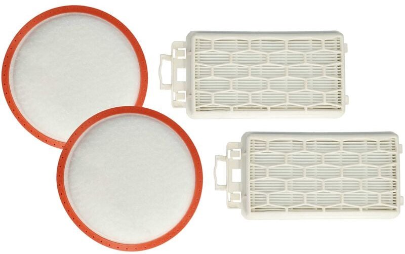 Filter-Set Ersatz für Dirt Devil 5510001 für Staubsauger - 4x Filter (Motorschutz-Filter, Ausblas-Filter) - Vhbw