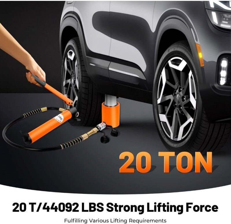 Handpumpe Hydraulik Hydraulikzylinder Hebebock Zylinder Presse Hydraulikzylinder 20T 50mm&CP-180 Manuelle Hydraulikpumpe...