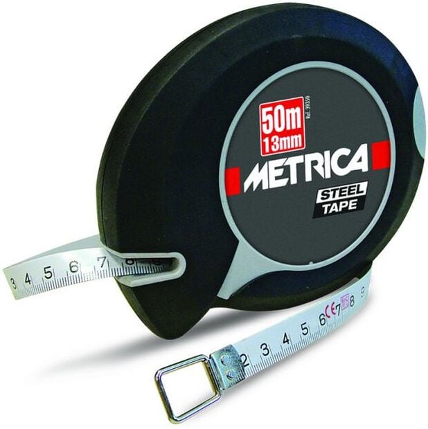 Metrica - Langes Maßband Stahl New rubber touch 50m x 13mm - 39350