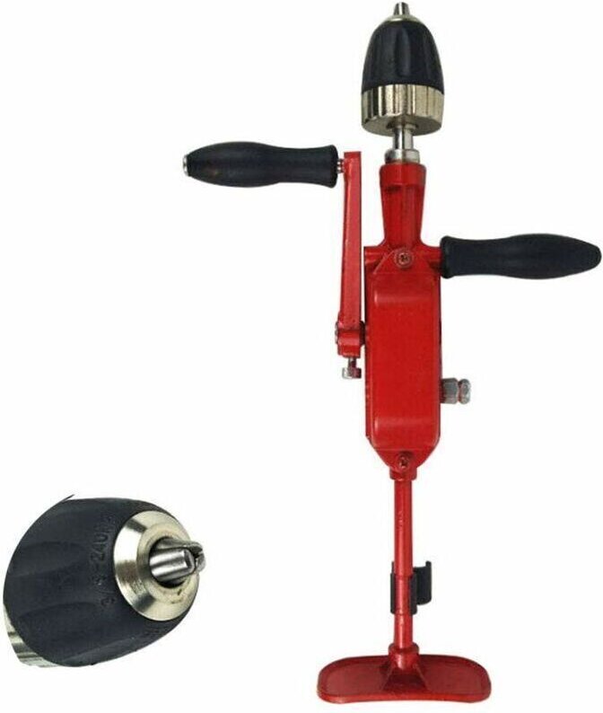 Handkurbelbohrmaschine – Edelstahl – Anwendungsbereich 0,8–10 mm – Für Holz, Kunststoff und Weichmetalle