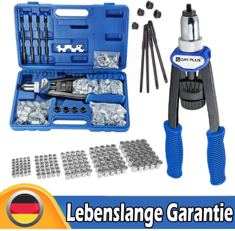 Nietzange Nietmutternzange Nietmuttern M5 M6 M8 M10 M12 mit 150 Sortiment Tools