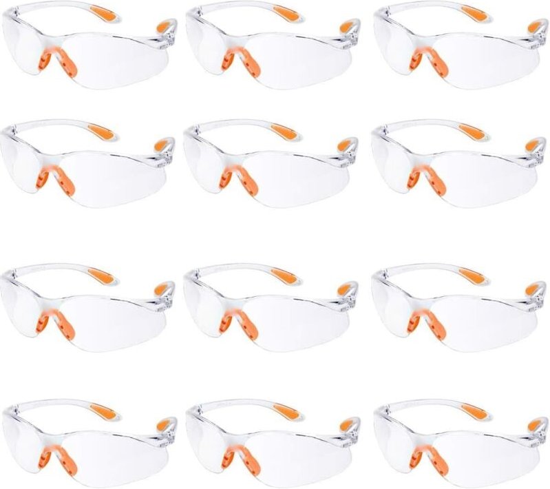 12 Stück Schutzbrille Schutzbrille Arbeitsbrille mit transparenten Antibeschlaggläsern Schutzbrille für Gartenlabor Chem...