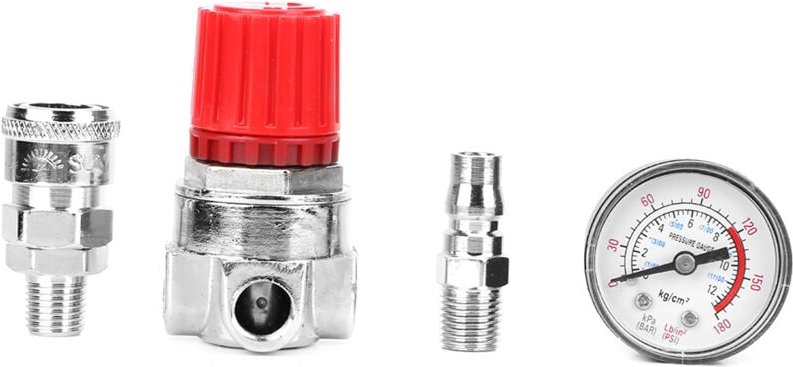 Druckregler-Schalter-Steuerventil-Messgerät mit Stecker/Buchse für Luftkompressor - Eosnow