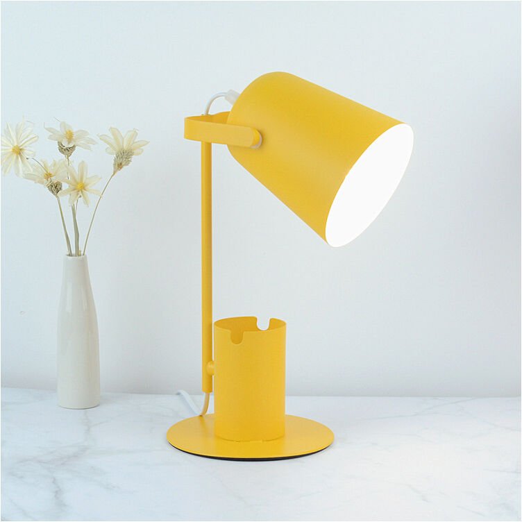 Dekorative Tischlampe, Leselampen, Design für Büro und Nachttisch, Wohnzimmer, Eisenkunst, LED-Lampe, Gelb