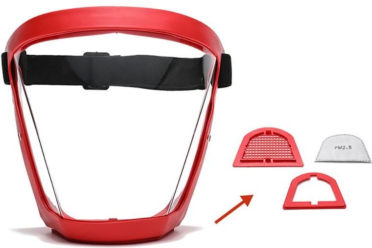 Ersandy - Gesichtsschutz, durchsichtiger Vollgesichtsschutz, durchsichtiger Gesichtsschutz, Augenschutz, vollständige pe...