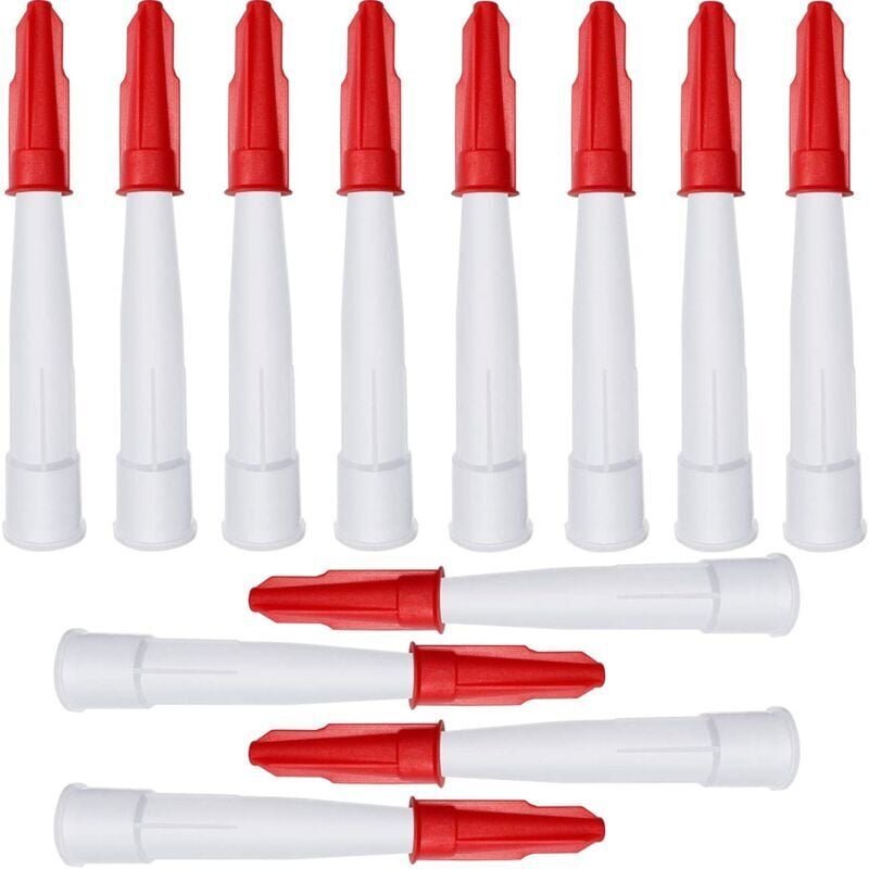 ZVD - lot de 12 Buse de Tube en Silicone Refermable Embout Applicateur de Buses pour Mastic Buses de Calfeutrage Blanche...