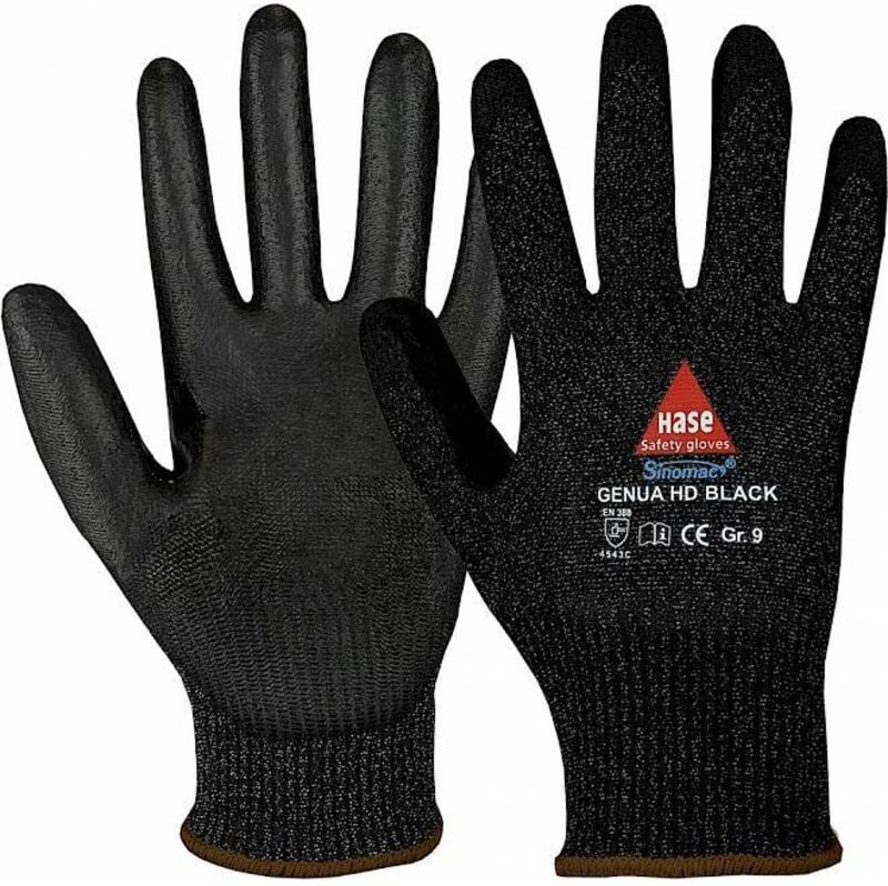 Hase Schnittschutzhandschuhe "Genua HD Black" 10