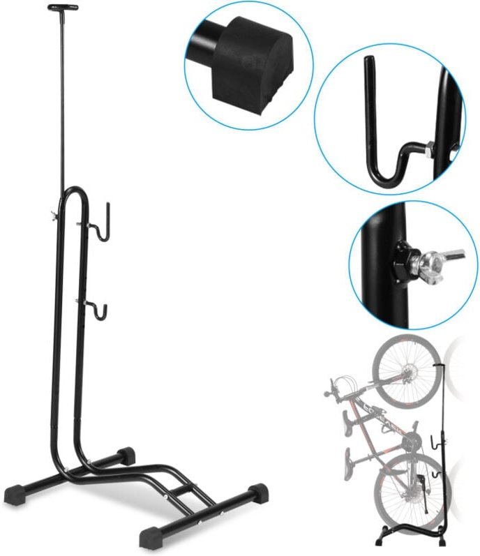 Thumbnail - Vingo - swanew Fahrradständer Ausstellungsständer Fahrrad wandhalterung Ständer für Fahrräder aller Größen für Reifen bi...