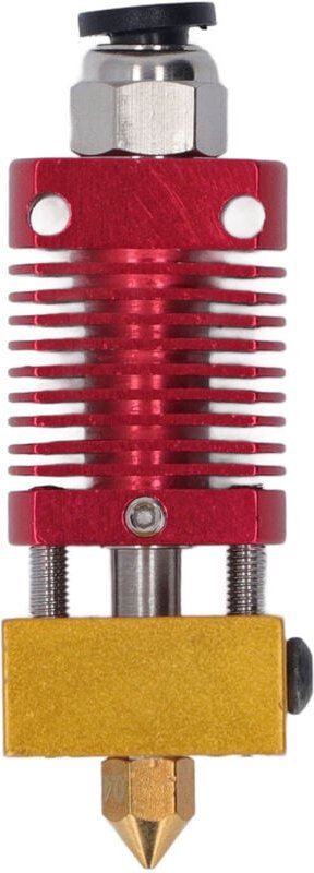 Extruder-Druckkopf mit 0,4 mm Düsengewindeanschluss, 3D-Druckerzubehör Hotend Rot