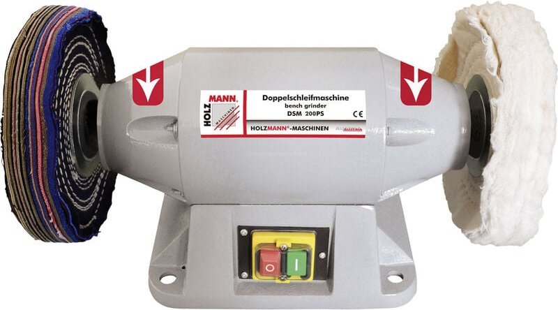 Doppel schleifbock poliermaschine schwabbelscheibe Holzmann DSM200PS 400V