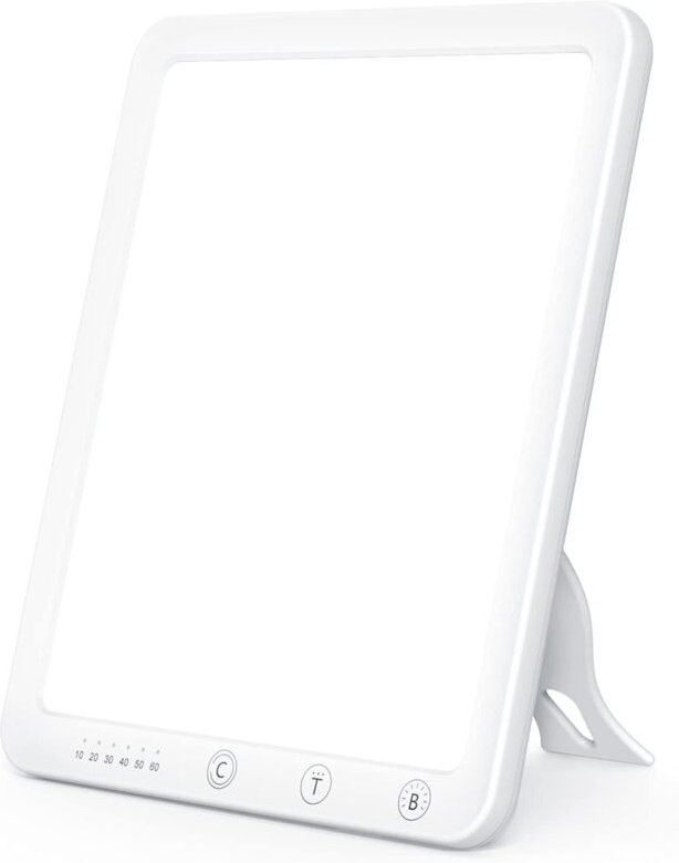 Tageslichtlampe mit 10.000 Lux – mit einstellbaren Lichtfarben, Helligkeit und Timer-Einstellungen, flimmerfrei, mit Tou...
