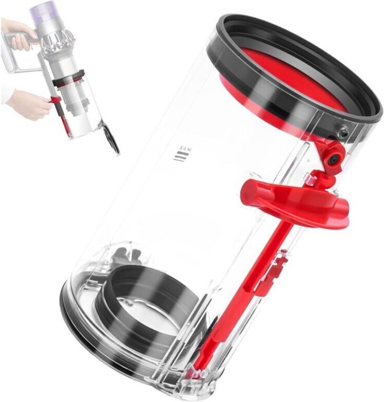 Vtizikl Reservoir de Poubelle pour Dyson V10 SV12 Absolute/Animal Aspirateur, Bac à Poussière Pièces Détachées No.969509...