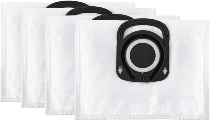 4er-Pack Hygiene+-Beutel, kompatibel mit den weißen Kanisterstaubsaugern Compact Power, Power XXL, Silence Force und X-T...
