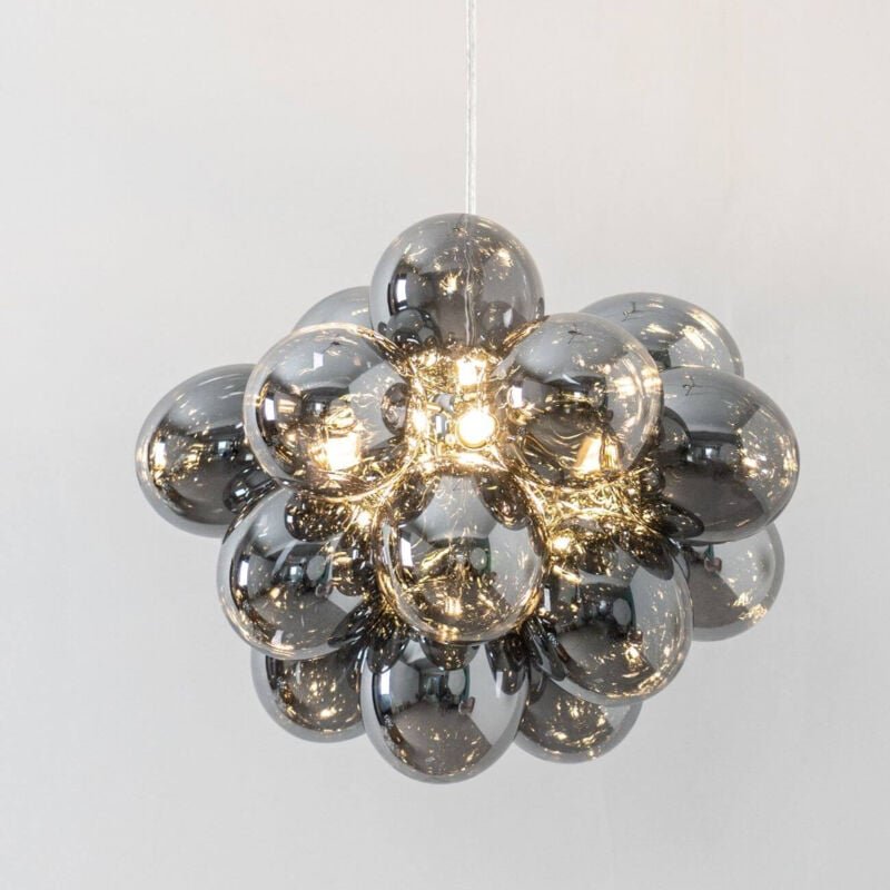 Designer-Hängelampe mit 17 schwarzen Rauchgläsern - Bartali