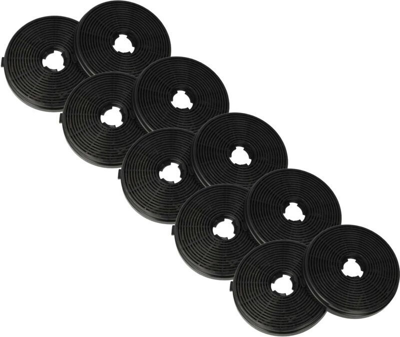vhbw 10x Aktivkohlefilter kompatibel mit Respekta CH22010/90WBZ Dunstabzugshaube