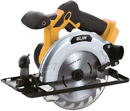 Akku-Kreissäge 20v 4ah 165mm - Geschwindigkeit 4000rpm - Aluminium Basis und 1 Stück Führung - ergonomischer Griff - led...