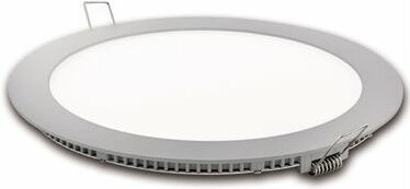 Thumbnail - Flaches, rundes LED-Downlight in Mattsilber, 18 w, neutral