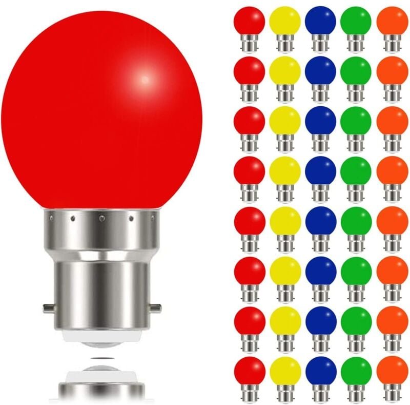 B22-Bajonett-Farbbirne, 3 W, entspricht 30 W, 240 Lumen, B22-Bajonett-Farbbirnen für Hochzeit, Party, Bar, Ambiente-Deko...