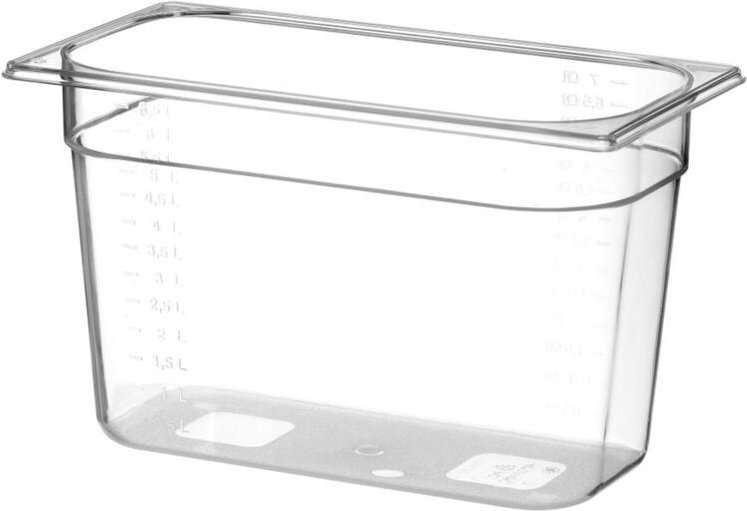Thumbnail - Gastronorm-Behälter 1/3, Profi Line, gn 1/3, 4L, Transparent, 325x176x(H)100mm - Hendi