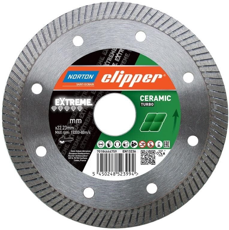 Diamantscheibe NORTON EXTREME CERAMIC TURBO Durchm. 200 mm Bohrung 25.4 - 70184625427