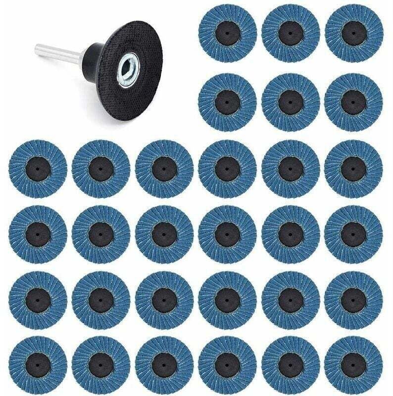 31 Stück 2 Zoll 50 mm Schleifscheiben Fächerscheiben 40er Körnung, 60er Körnung, 80er Körnung, - XVX