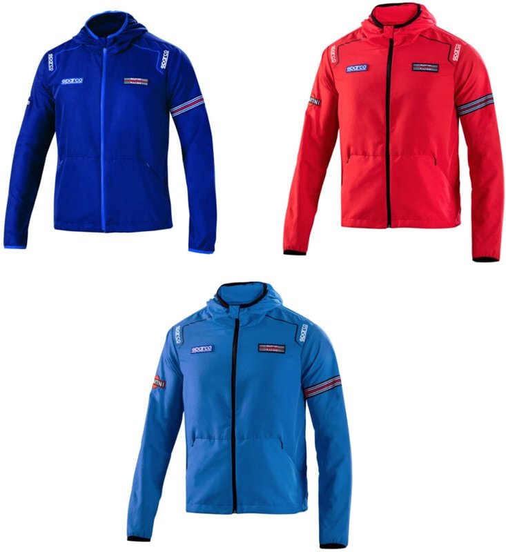 Sparco 02405MRBM3 Martini Racing winddichte Arbeitsjacke, Blau, L