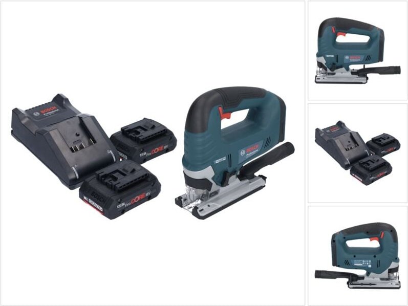 Bosch gst 18V-125 b Professional Akku Stichsäge 18 v 125 mm Brushless + 2x ProCORE Akku 4,0 Ah + Ladegerät