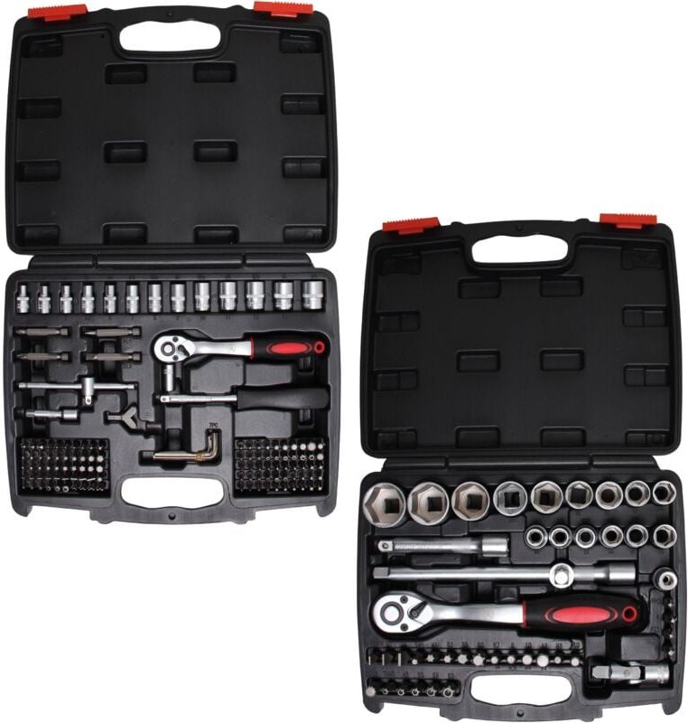 Steckschlüssel-Satz Antrieb 6,3 mm (1/4') / 12,5 mm (1/2') 174-tlg.
