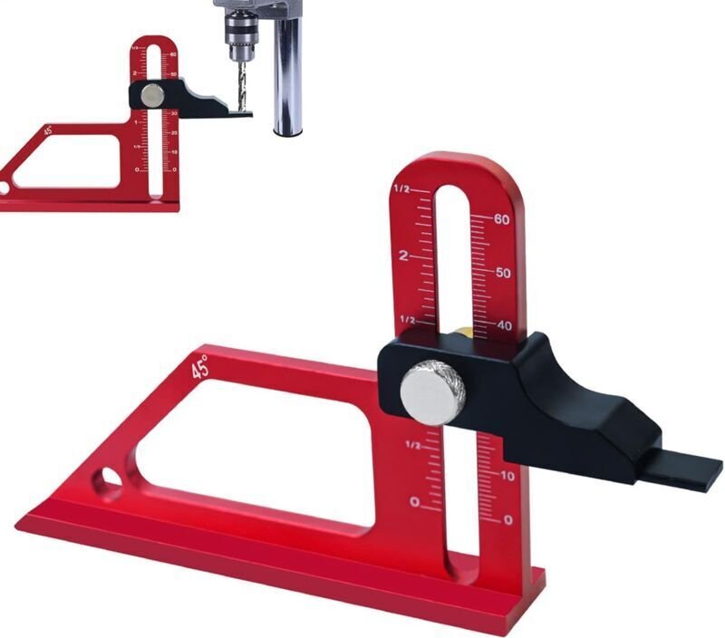 Tiefenmesser für Tischkreissägen, Tiefen- und Höhenmesser, Höhenmesser aus Aluminiumlegierung für Holzbearbeitungsmessun...