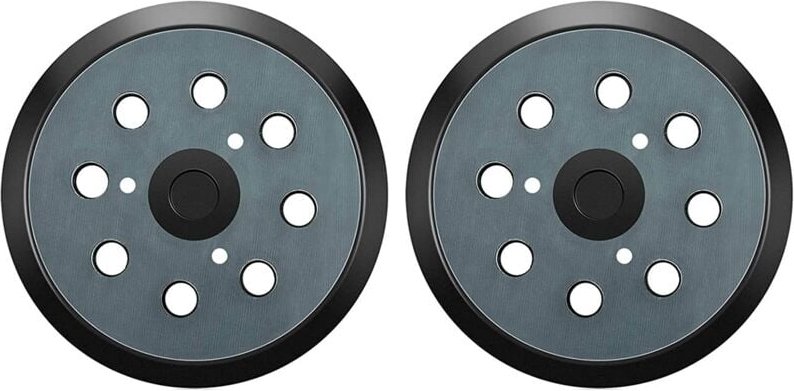 2 Stück Ersatz-Basispads für Schleifmaschinen, rund, mit Klettverschluss, Ersatzpad für Schwingschleifer, 125 mm, 8 Löch...
