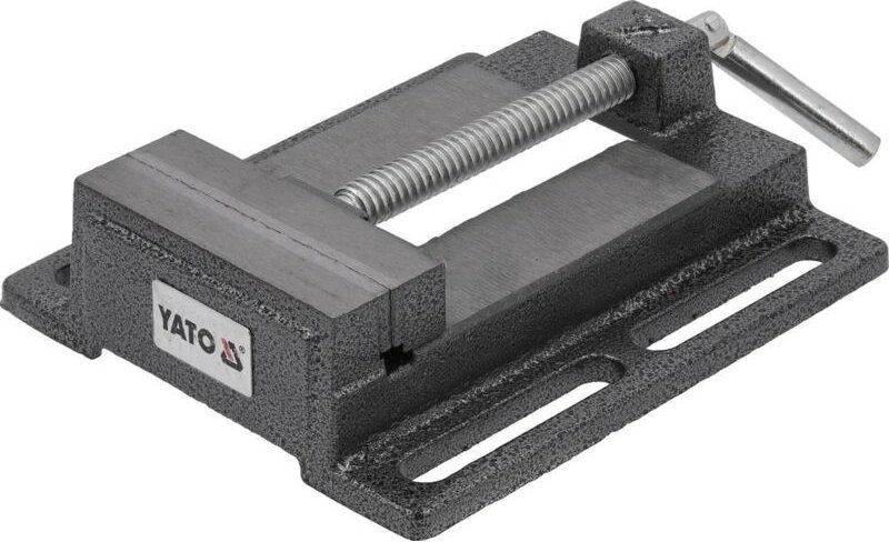 YATO YT-65066 Bohrmaschinen-Schraubstock Maschinenschraubstock 100 mm Gusseisen, gehärtete Backen, feste Werkbank-Montag...