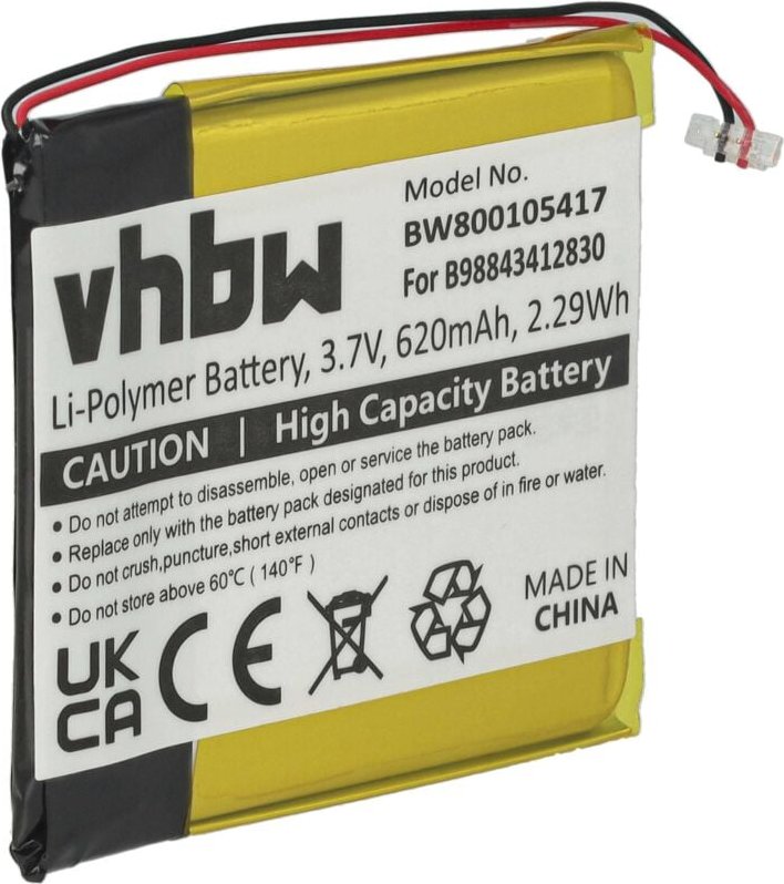 Vhbw - 1x Akku kompatibel mit Samsung SEC-YPQ1(B), YP-Q1 16, YP-Q1 4G, YP-Q1 8G MP3-Player Musik Player (620 mAh, 3,7 v,...