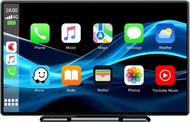 Kabelloses Autoradio mit kabellosem Apple Carplay und Android Auto, tragbares 9-Zoll-Touchscreen-Autoradio, kabelloses A...