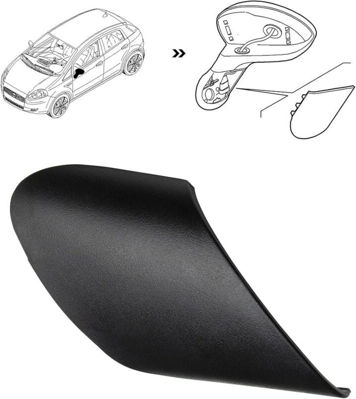 Seitenspiegelkappenabdeckung links für Fiat Grande Punto Evo 735596884 73553938 - Lntyq