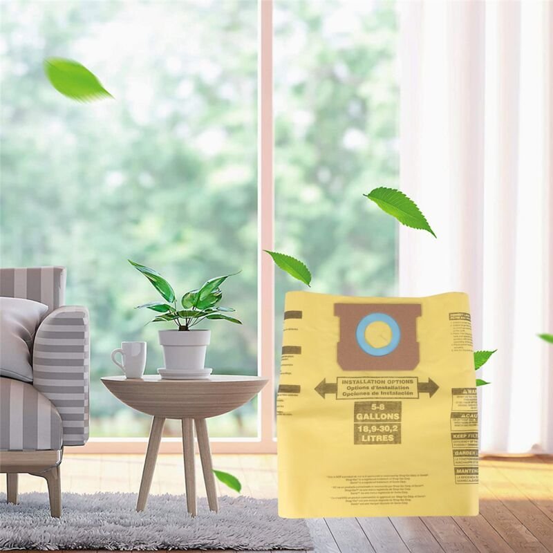 3er-Pack Typ h 9067100 Staubsaugerfilterbeutel als Ersatz für 5-8 Gallonen Staubsauger, Ersatzteil 90671