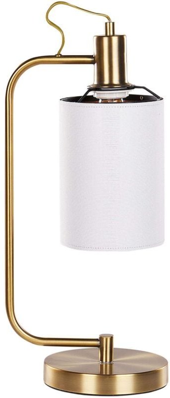 Beliani - Tischlampe Kupferfarben / Weiß aus Leinen u. Eisen 46 cm Modern Elegant für Wohnzimmer Schlafzimmer Flur