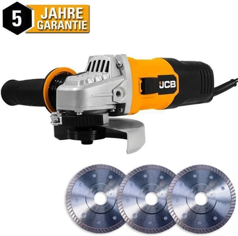 JCB Winkelschleifer 115 mm 600 Watt Sanftanlauf im Karton inkl. 3 Trennscheiben