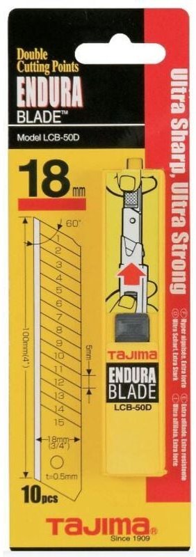 Ersatzklingen (Klingen Cutter) 18 mm Klinge, 10 Stück-LB50DH - Tajima