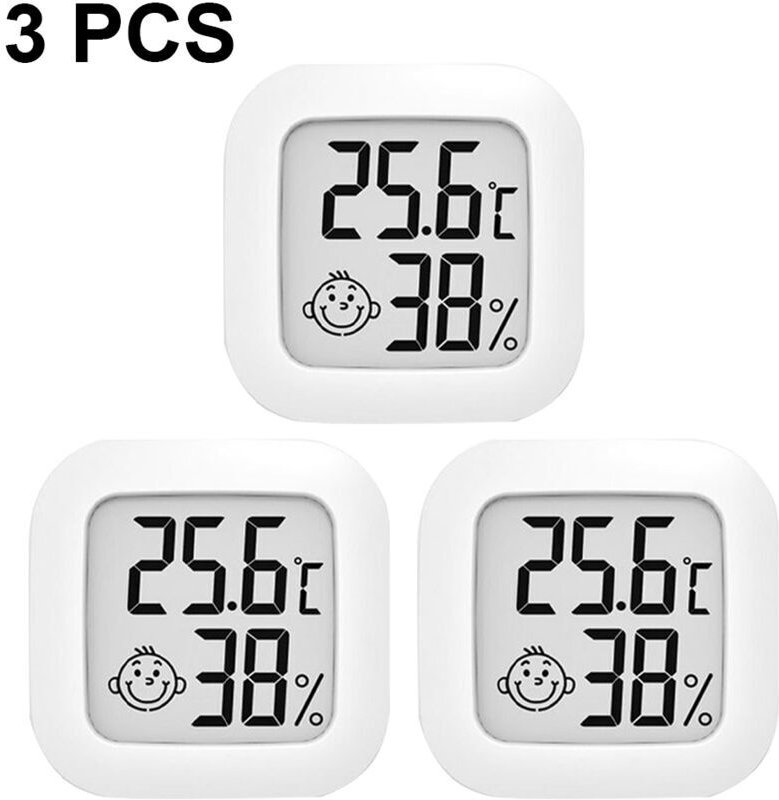 Set mit 3 Innenthermometern, digitalem Hygrometer, Raumthermometer für Zuhause, hochpräziser Temperatur- und Feuchtigkei...
