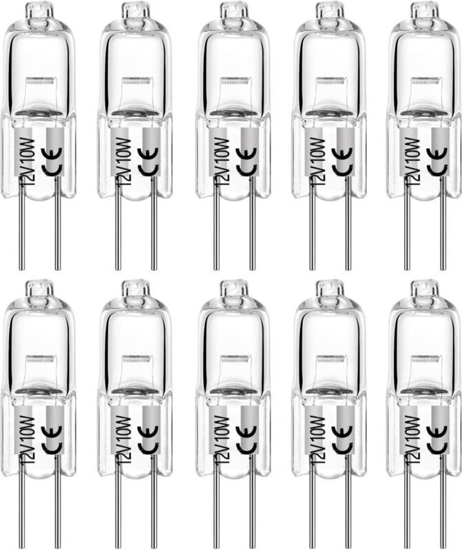 Memkey - G4-Halogenlampen, 10 w, 12 v, T3, JC-Typ, 2-poliger Sockel, Ersatz für Landschaftsbeleuchtung unter dem Schrank...