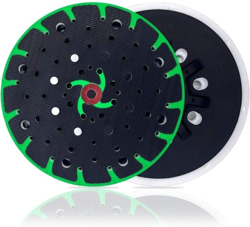 Weicher Schleifteller für Festool 150 mm mit Stützteller M8 Anschlussgewinde Staubabsaugung für Exzenterschleifer.