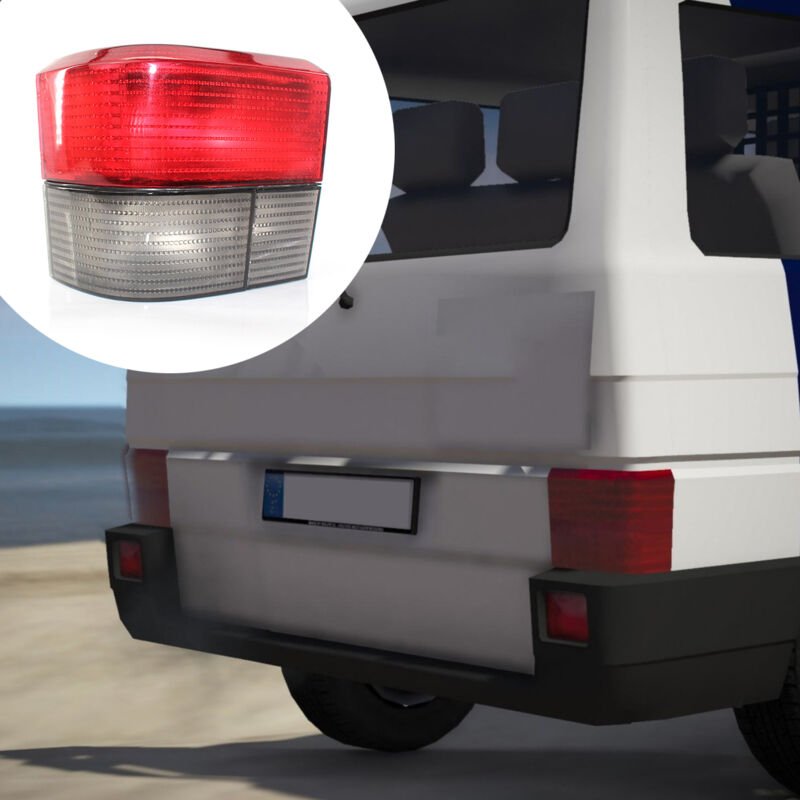 Paar rote/geräucherte Rücklichter, rechts und links, Blinkergehäuse, Rücklichtabdeckung, Ersatz für vw Transporter T4 Ca...