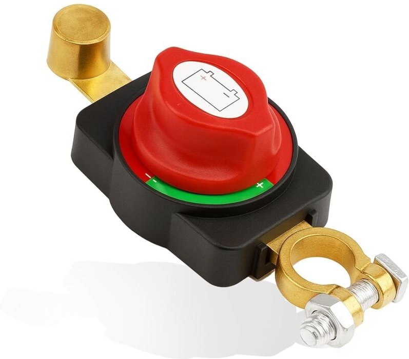 12V/24V/48V Batterietrennschalter, verstellbarer, wasserdichter 180°-Flachschalter, hochleitfähiger Batterieschutzschalt...