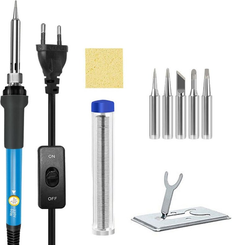 60-W-Elektrolötkolben-Set, einstellbare Temperatur, Digitalanzeige, elektronisches Schweißreparaturwerkzeug, kleines Wer...