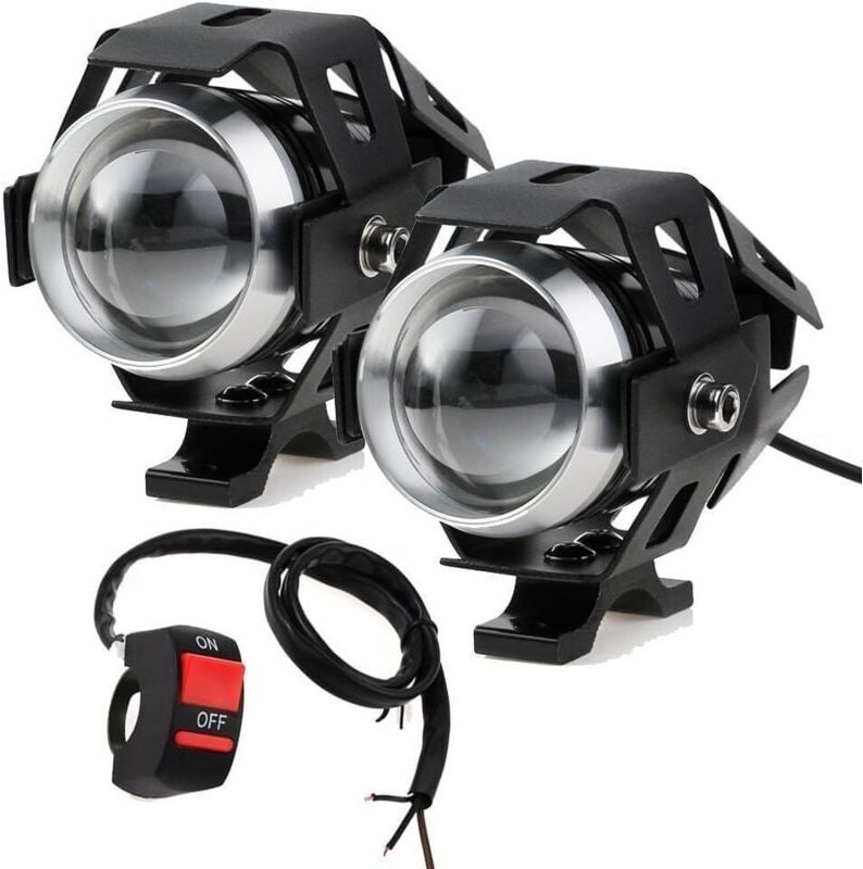Stück U5 Motorradscheinwerfer – 15 W 3000 lm LED-Motorradscheinwerfer mit 3-Modus-Schalter, IP65 wasserdichter Zusatzsch...