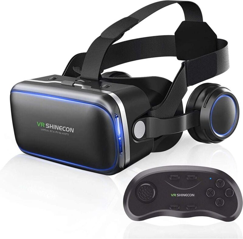 VR-Headset kompatibel mit iPhone- und Android-Telefonen, 3D-Virtual-Reality-Gaming-Brillensystem, 3D-Virtual-Reality-Bri...