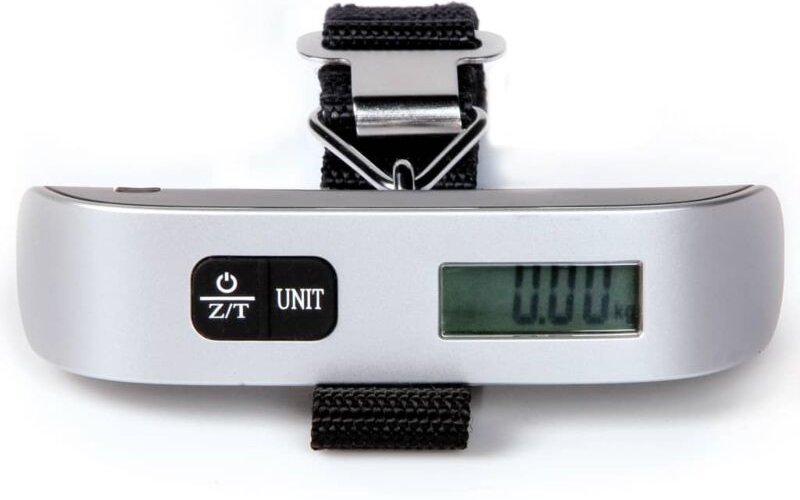 Domo - Kofferwaage mit Temp.-Anzeige, LCD-Display 50g-genau, max. 50kg